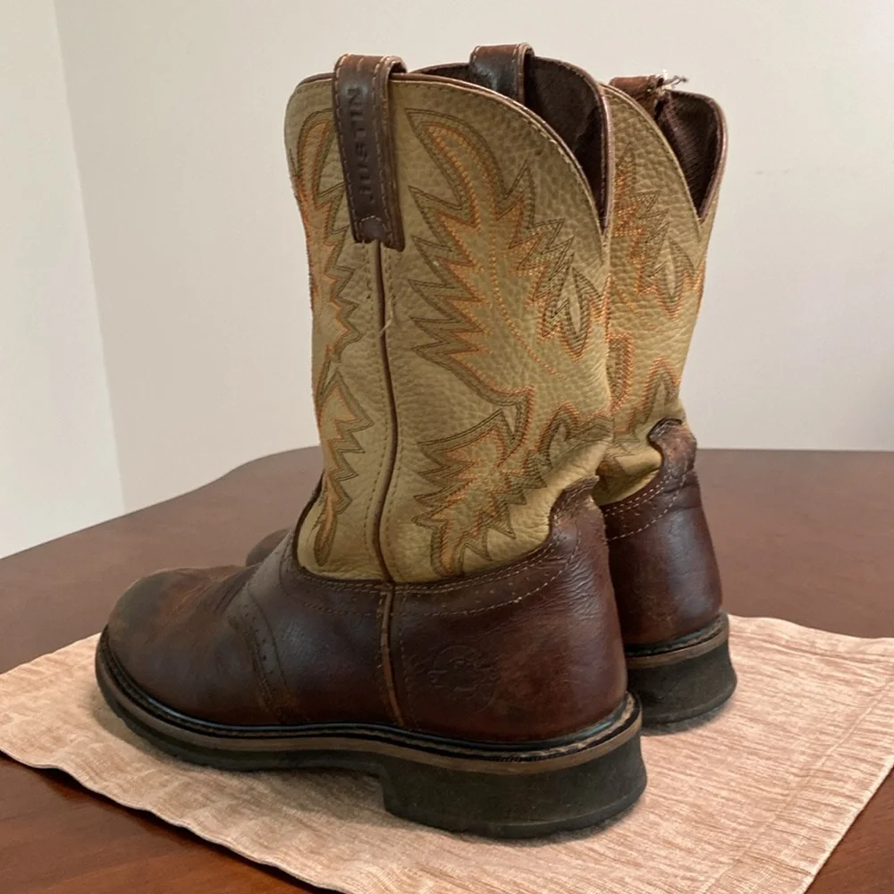 Justin Original Work Boots - Men Sz 11D - Picture 4 of 14